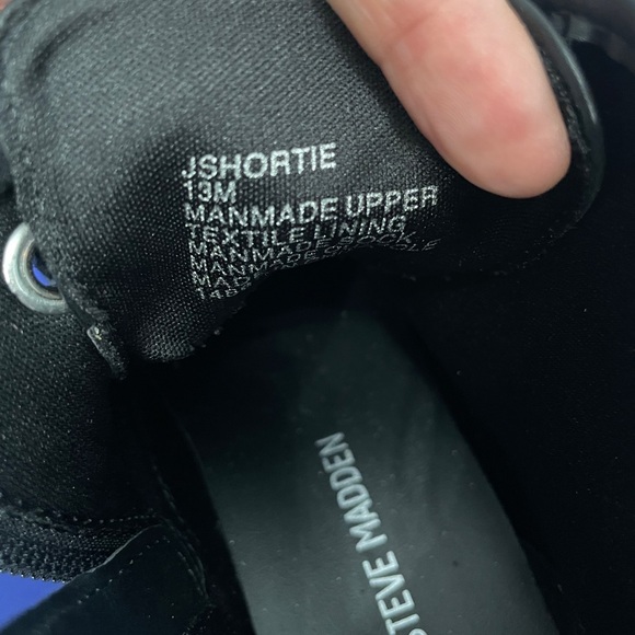 Steve Madden Girls Black Lace Up Booties Size 13m - Picture 7 of 7